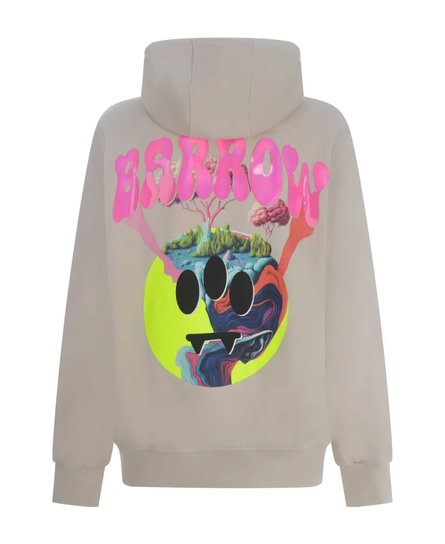 Logo Pattern Hooded Pullover
