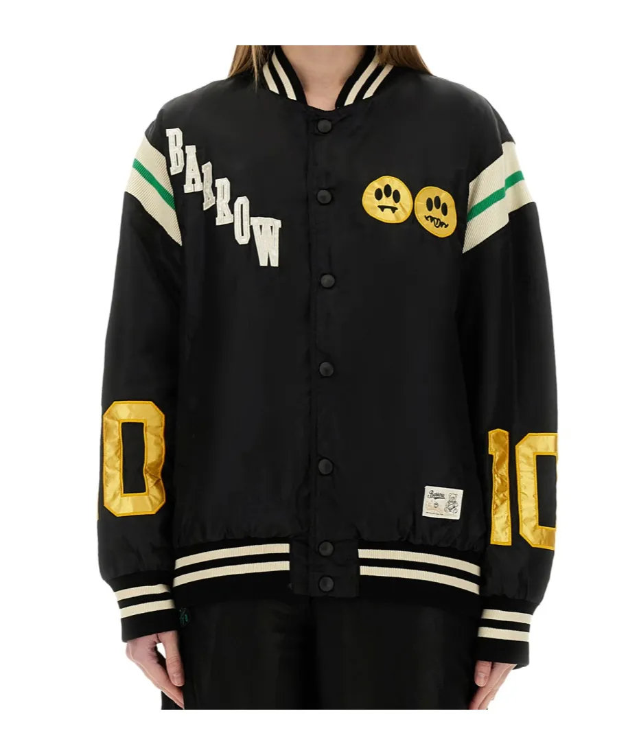 Logo Embroidered Bomber Jacket