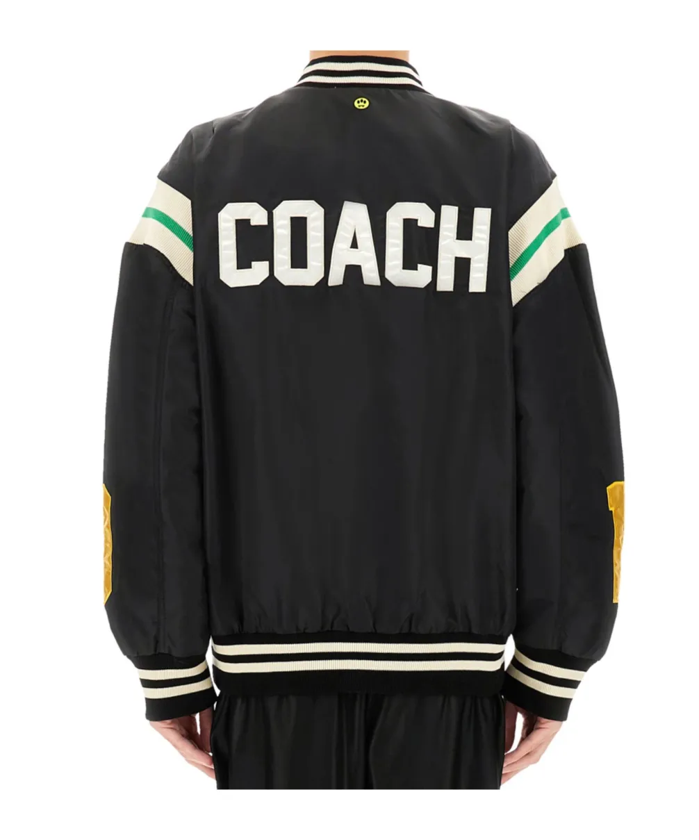 Logo Embroidered Bomber Jacket