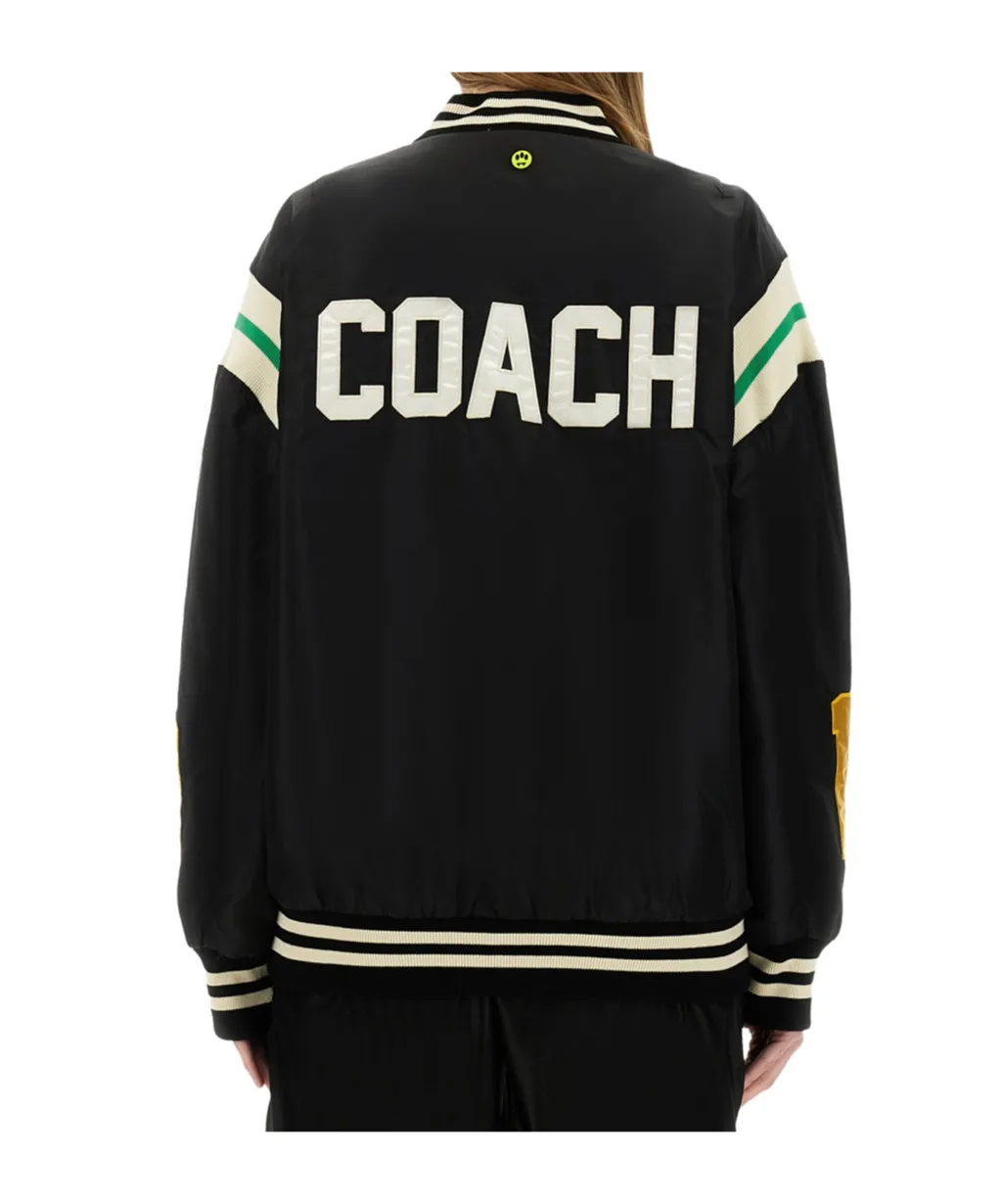 Logo Embroidered Bomber Jacket