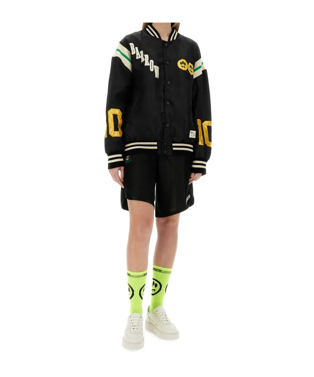 Logo Embroidered Bomber Jacket
