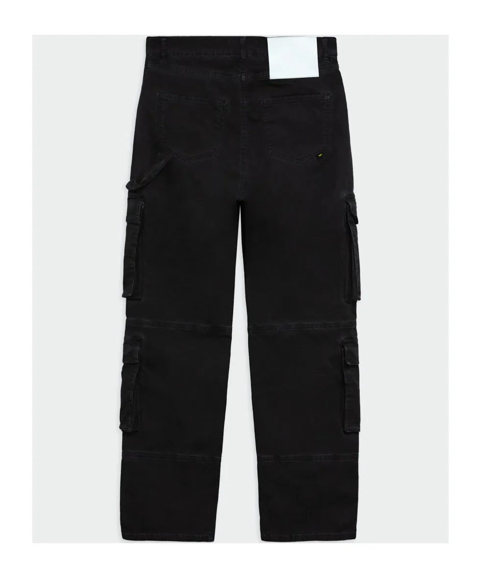 Mid-Rise Straight-Leg Cargo Trousers