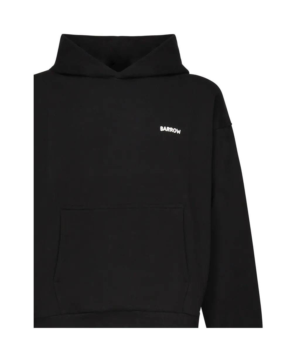 Logo Printed Long-Sleeved Hoodie