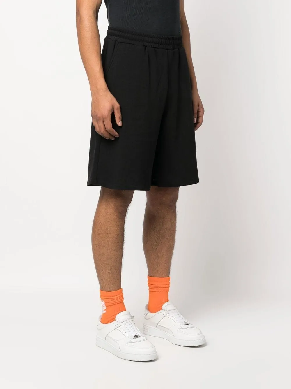 Logo Printed Straight Hem Shorts