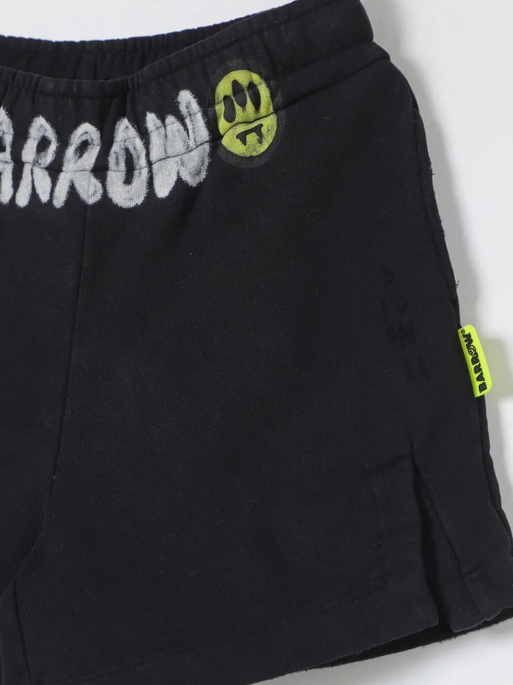 Logo-Print Distressed Shorts