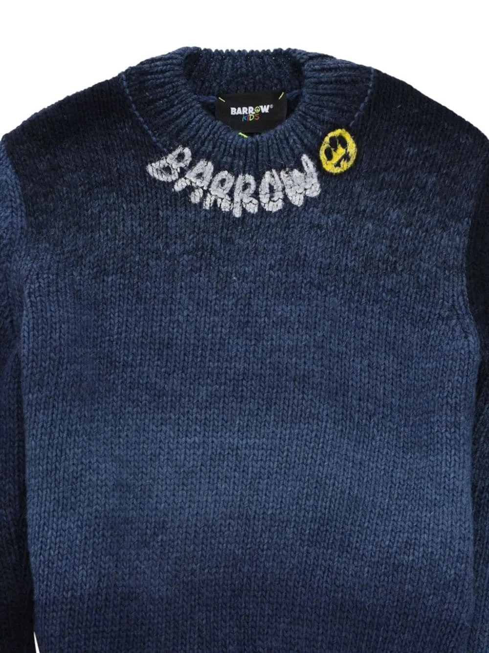 Kids Logo Embroidered Fade Effect Jumper