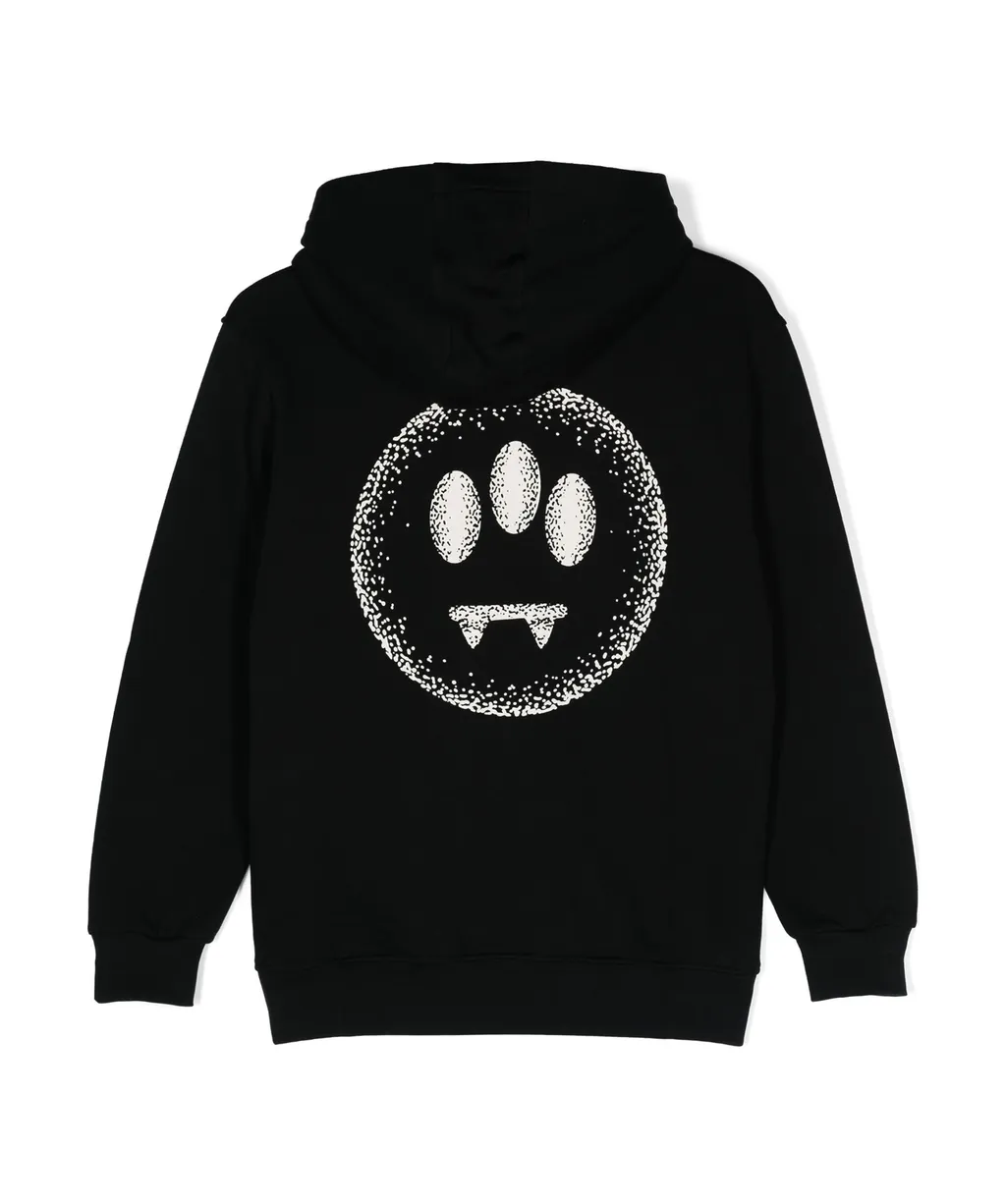 Smiley-Print Cotton Hoodie