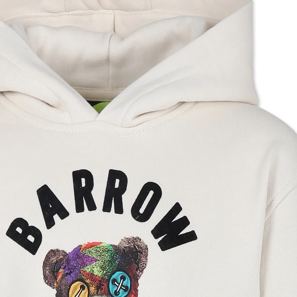 Kids Logo Flocked Teddy Bear Hoodie