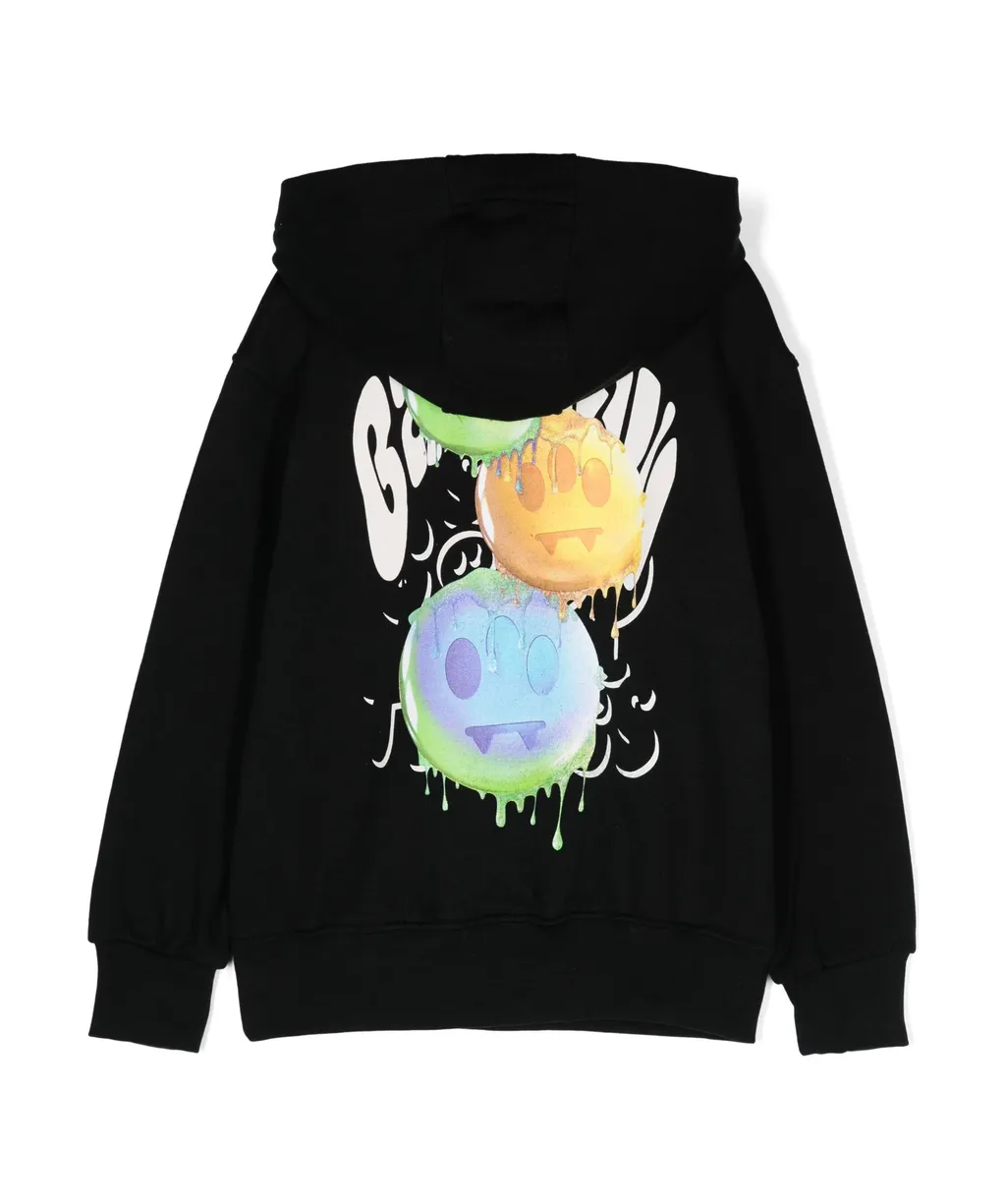 Kids Logo Printed Tag Detailed Hoodie