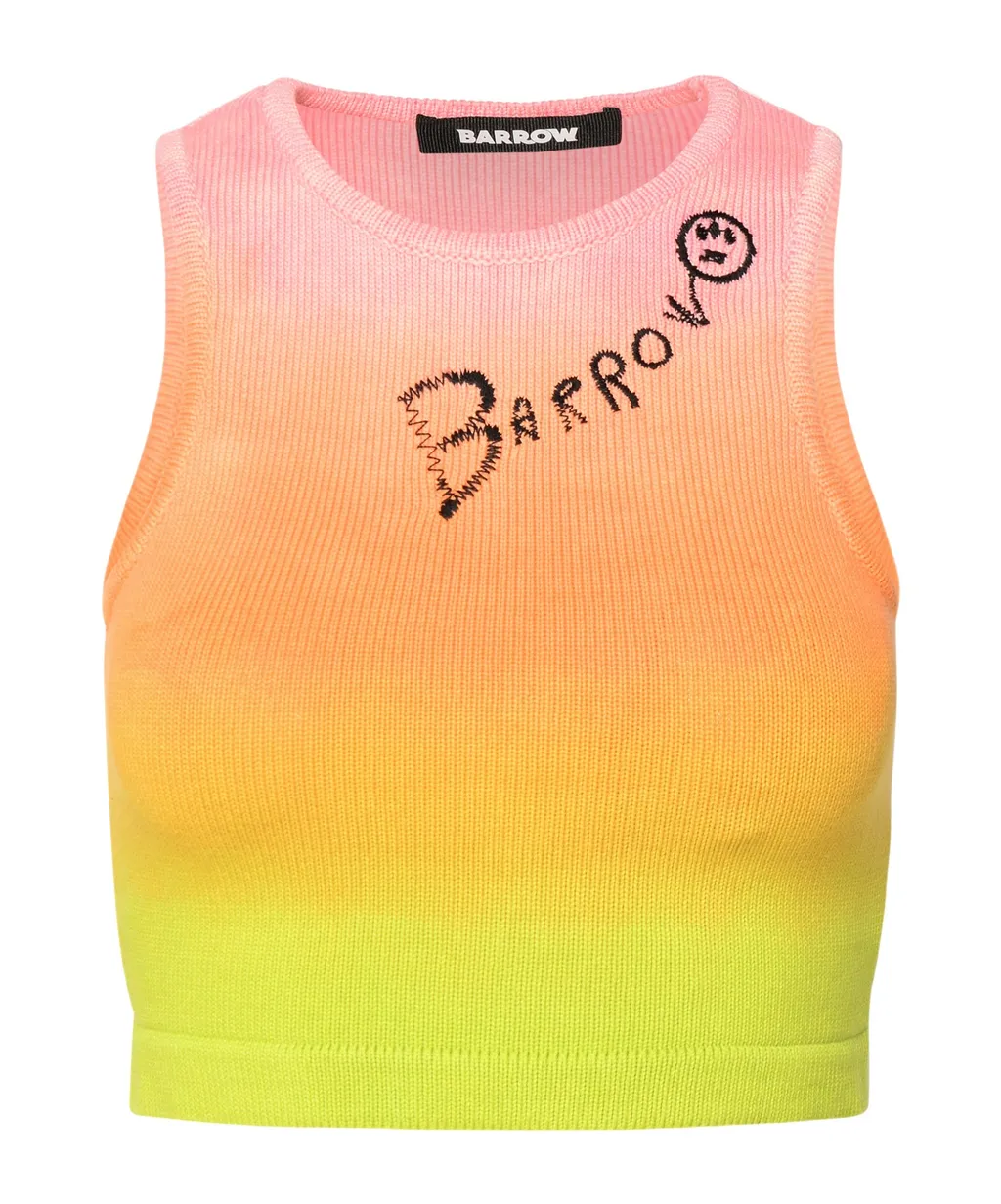 Rainbow Knitted Crop Top