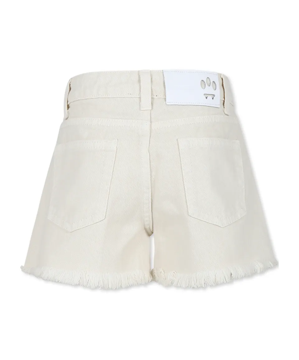 Edge Frayed Denim Shorts