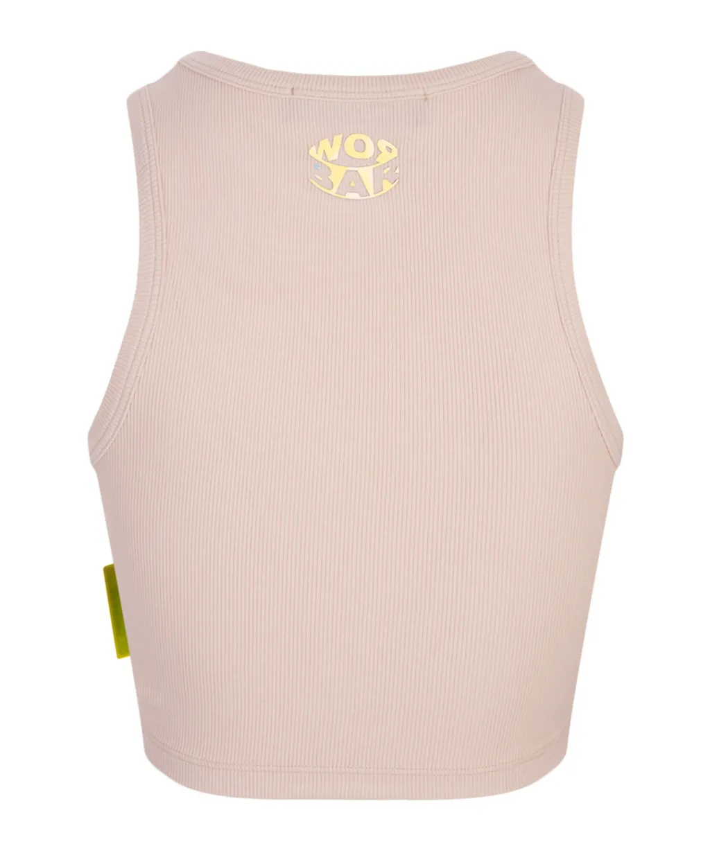 Rubberised-Logo Crewneck Tank Top