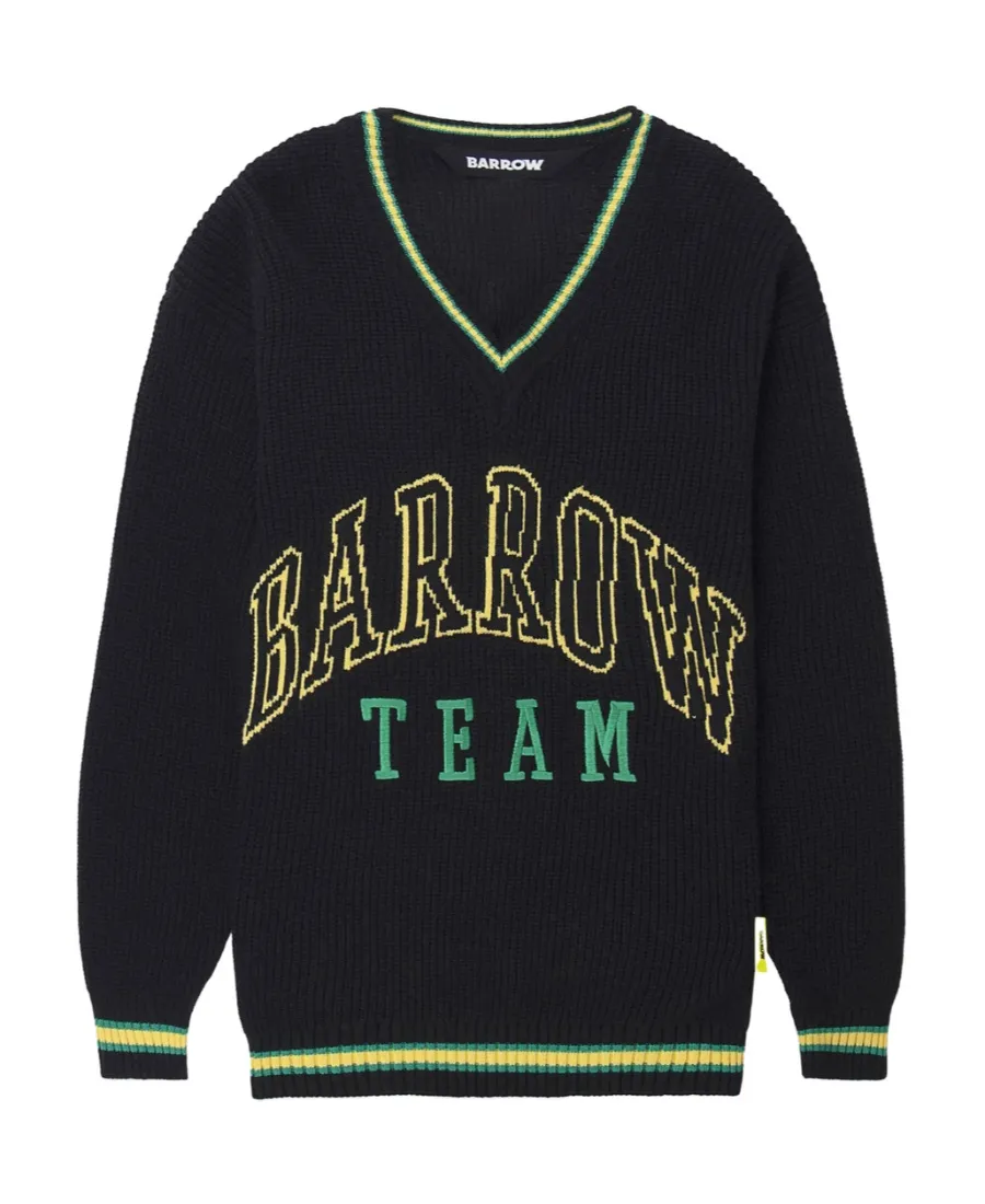 Logo Embroidery Knit Sweater