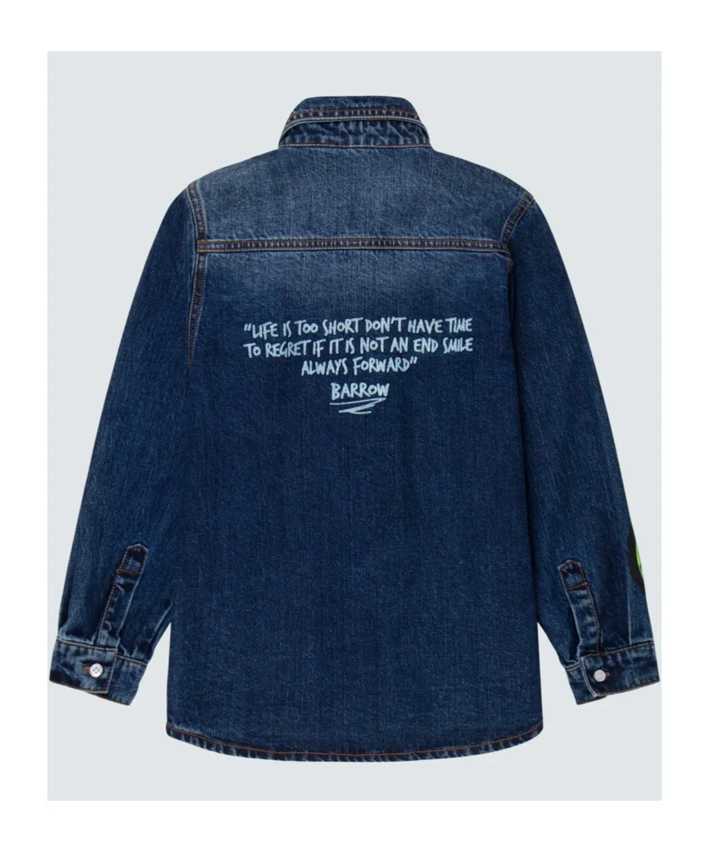 Logo-Print Denim Jacket