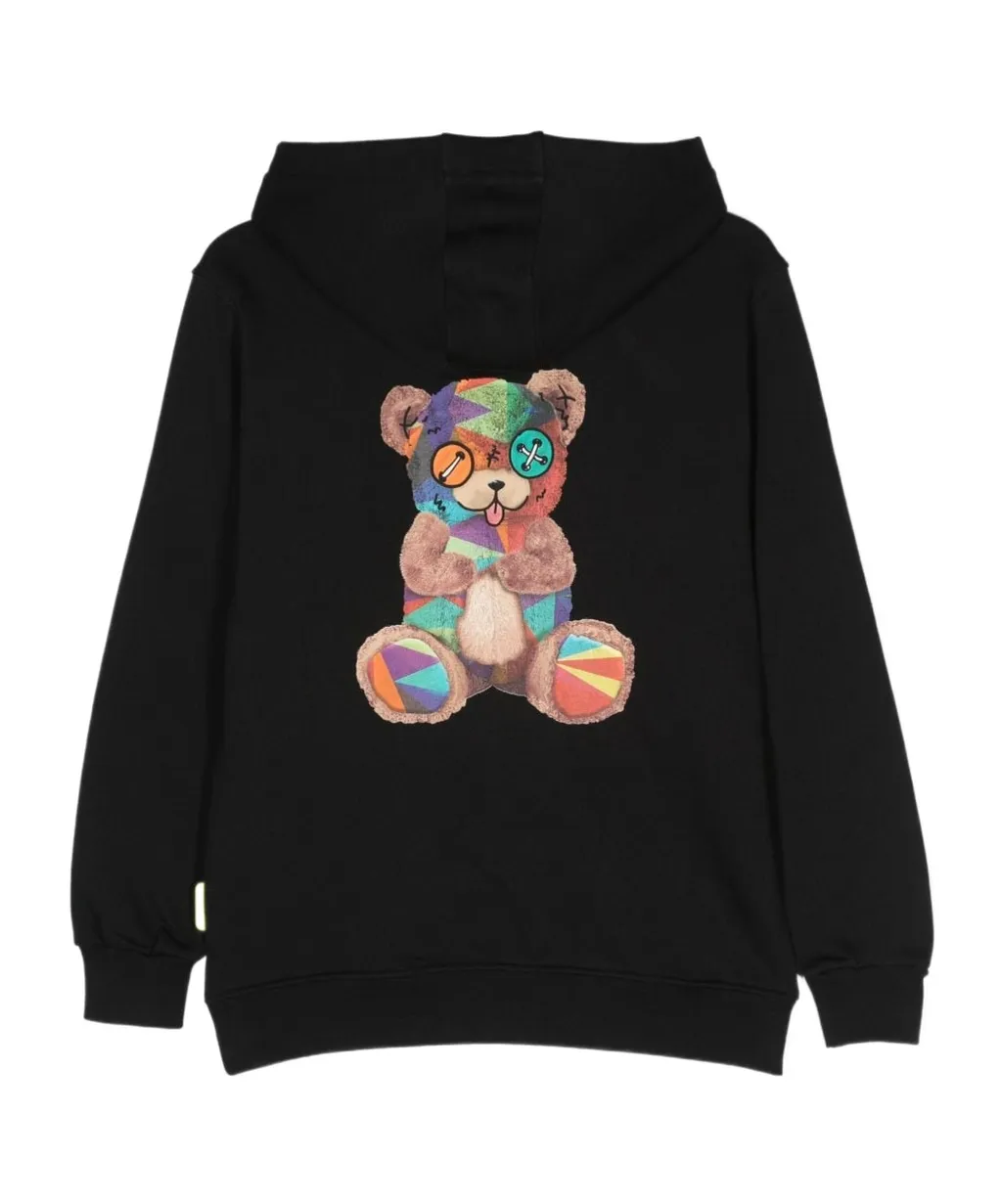 Bear-Print Cotton Hoodie