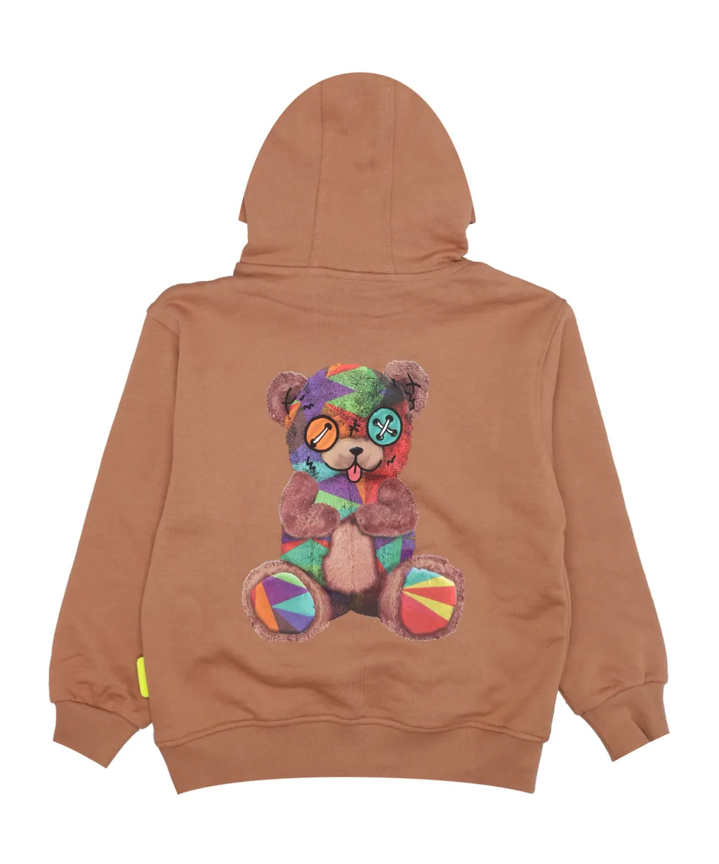 Bear-Print Cotton Hoodie