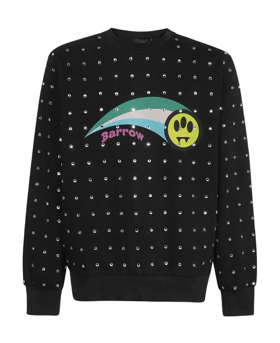 Crystal-Embellished Graphic-Print Sweatshirt