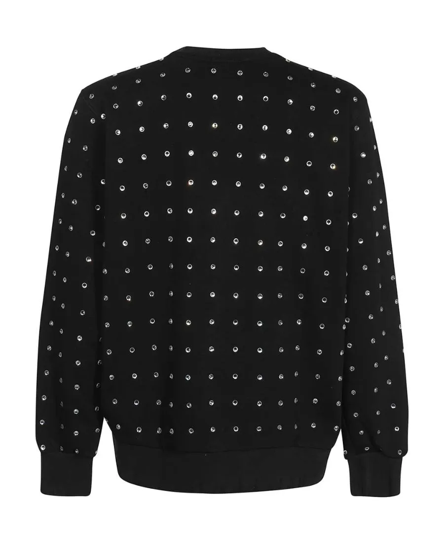 Crystal-Embellished Graphic-Print Sweatshirt