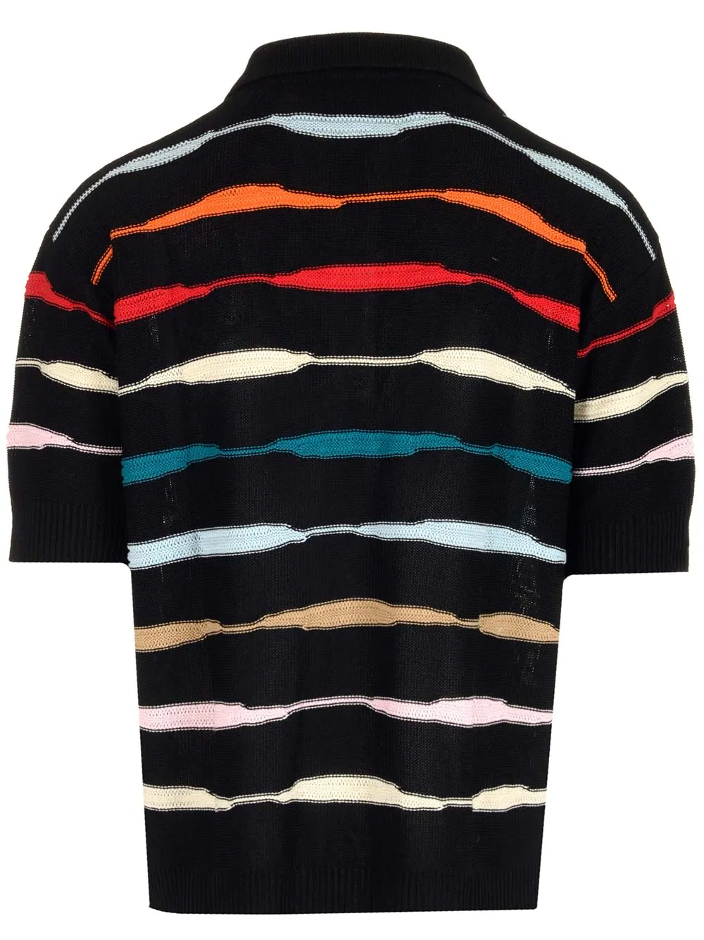 Striped Knitted Polo Shirt