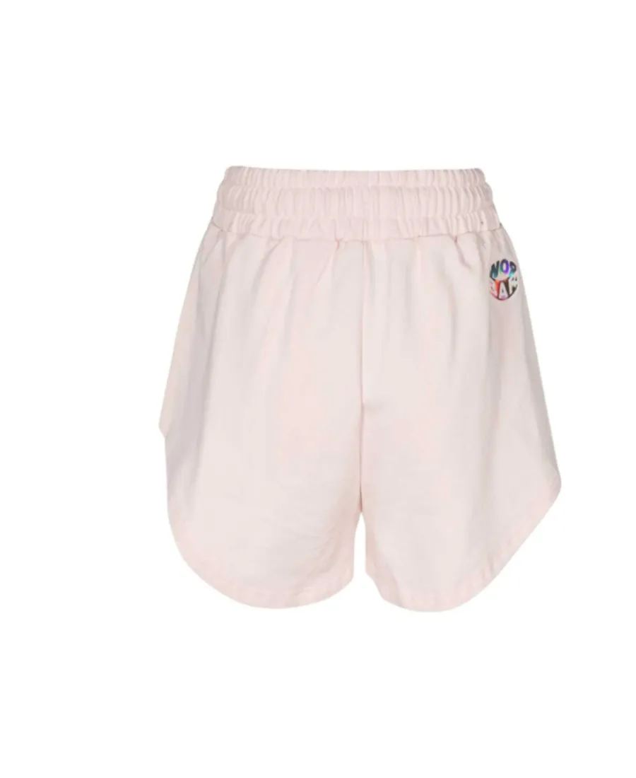 Logo Printed Pleated Shorts