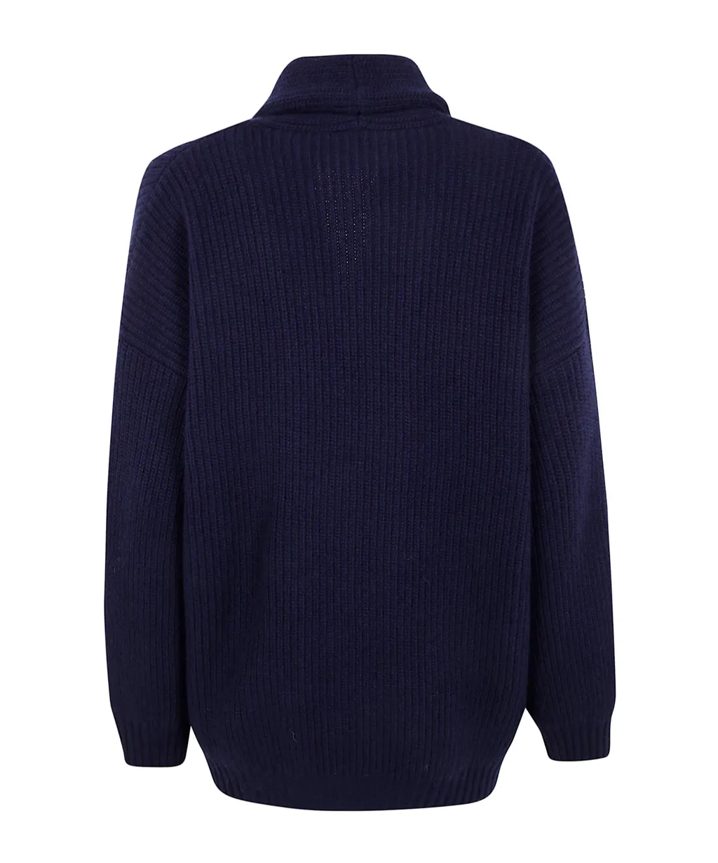 Button Shawl-Collar Cardigan