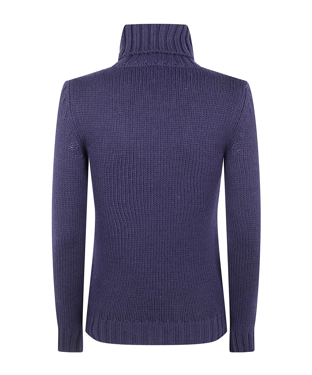 Roll-Neck Knitted Top