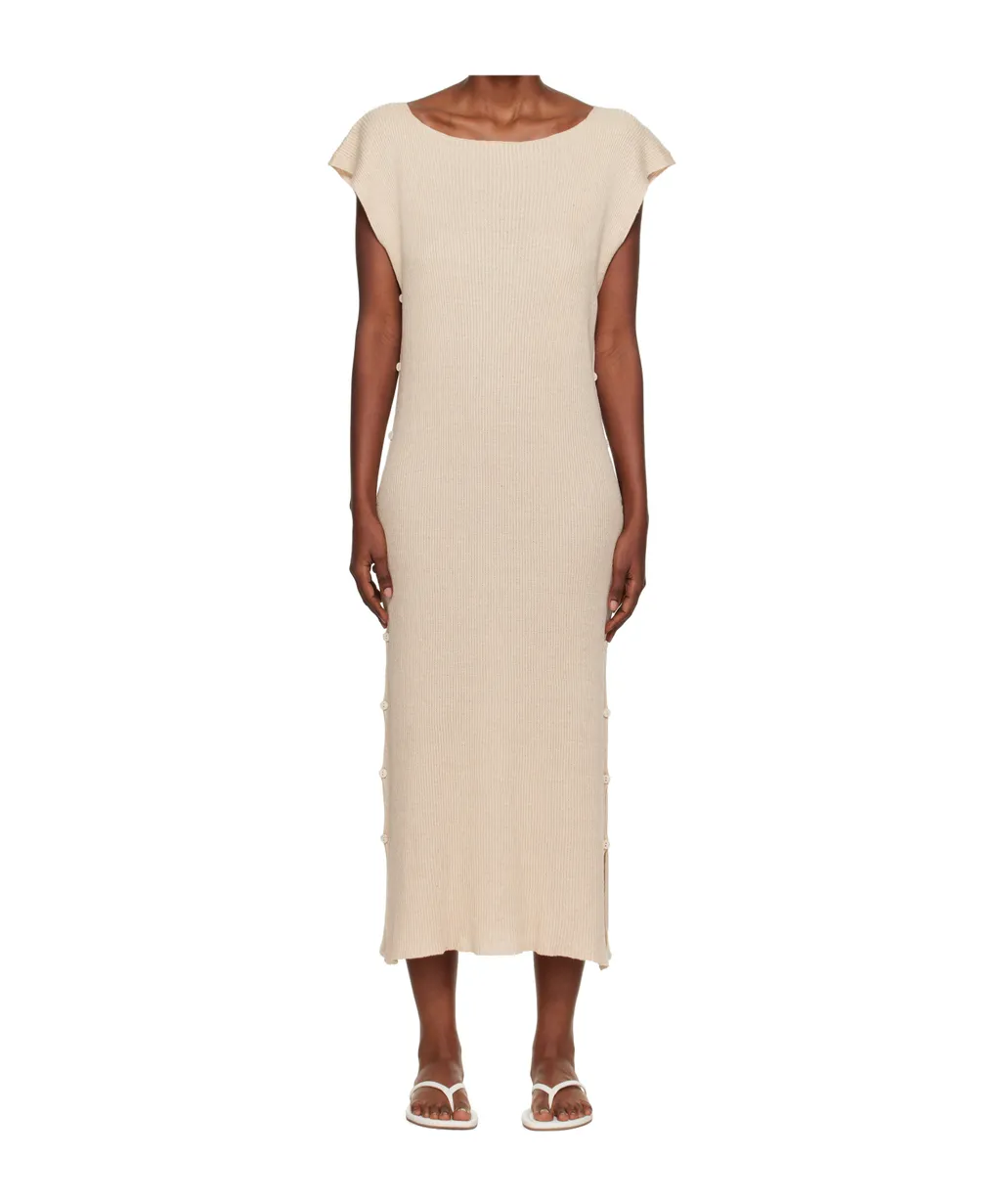 Boat Neck Knit Dress