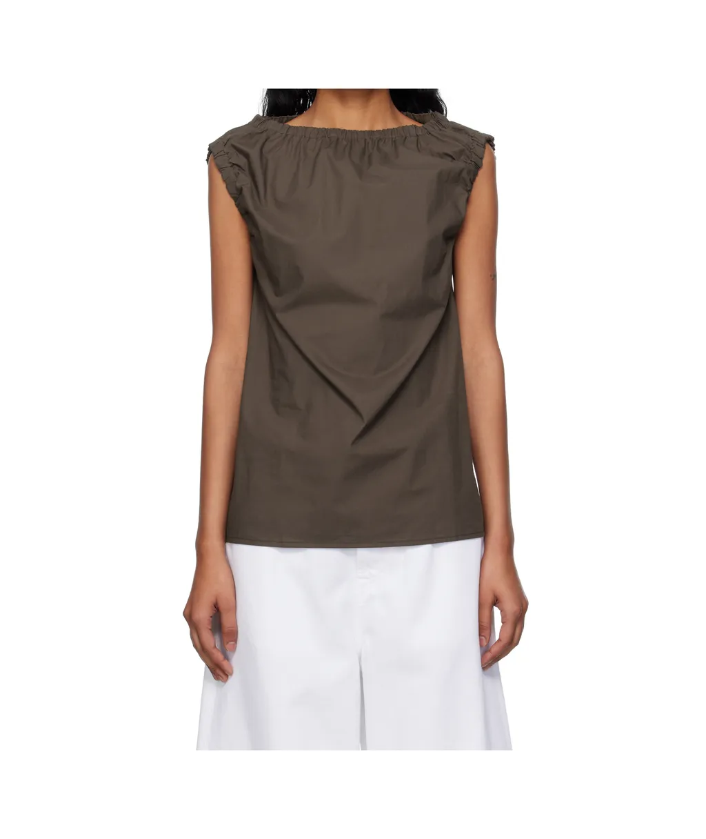 Gathered-Sleeve Top