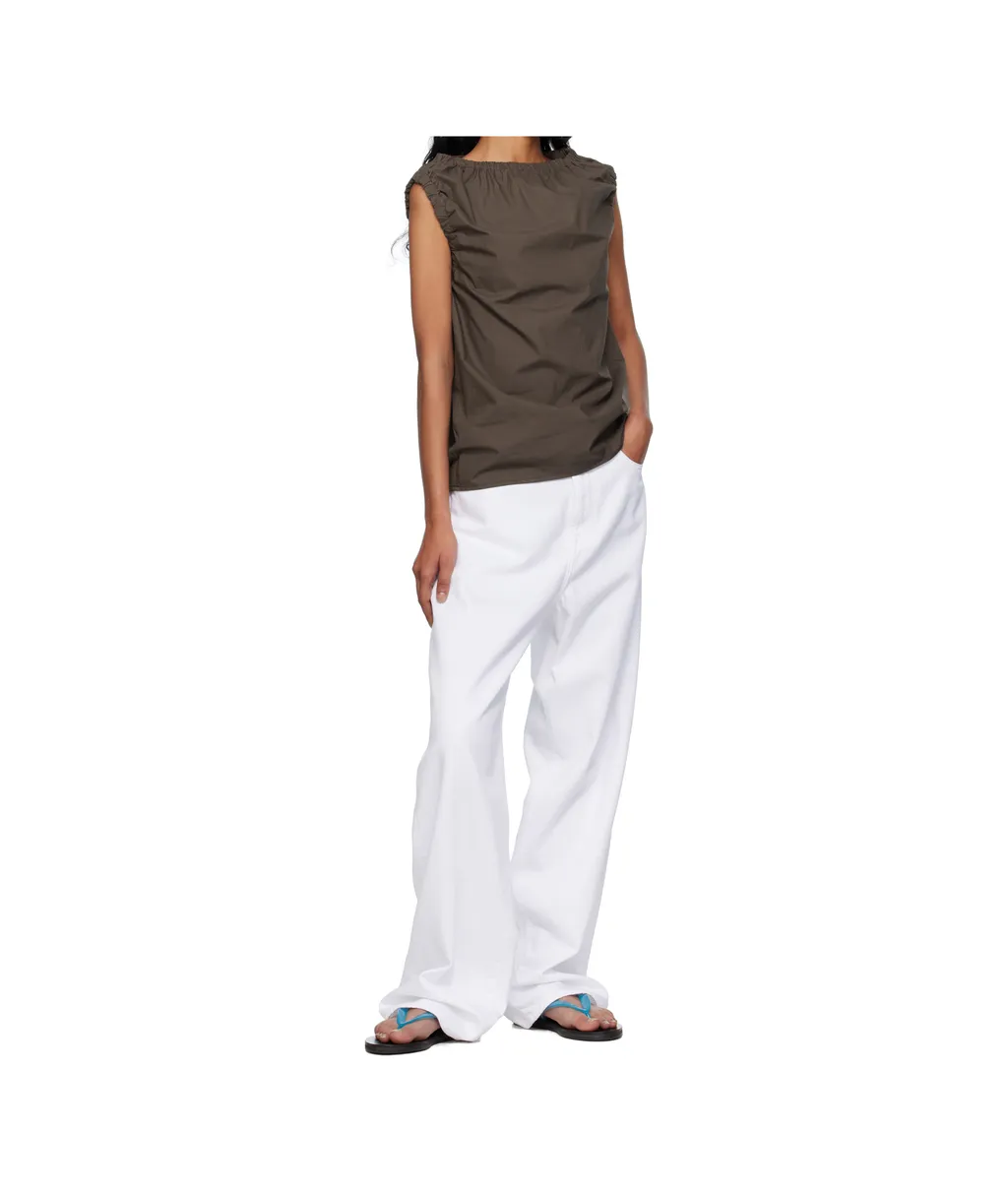 Gathered-Sleeve Top