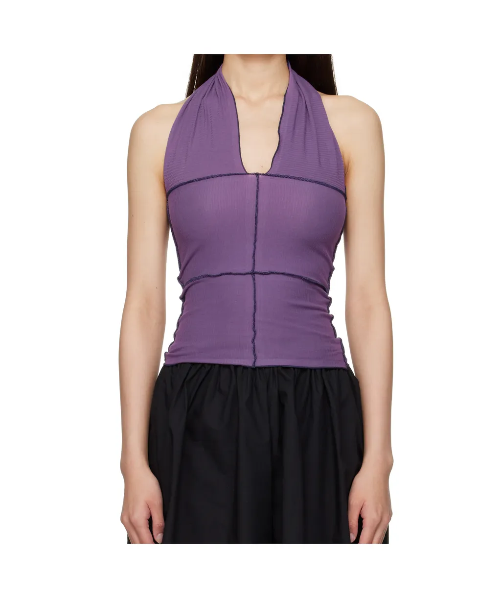 Halterneck Panelled Top