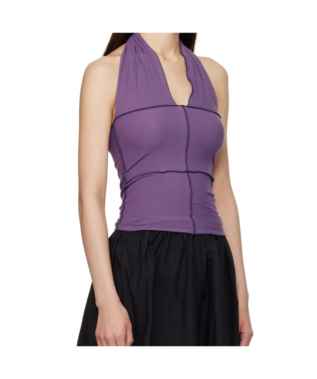 Halterneck Panelled Top