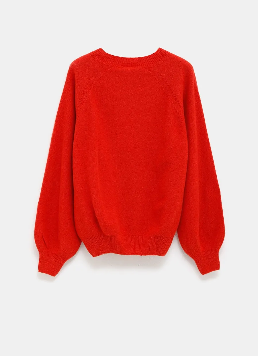 Soar Purl Raglan-Sleeve Jumper