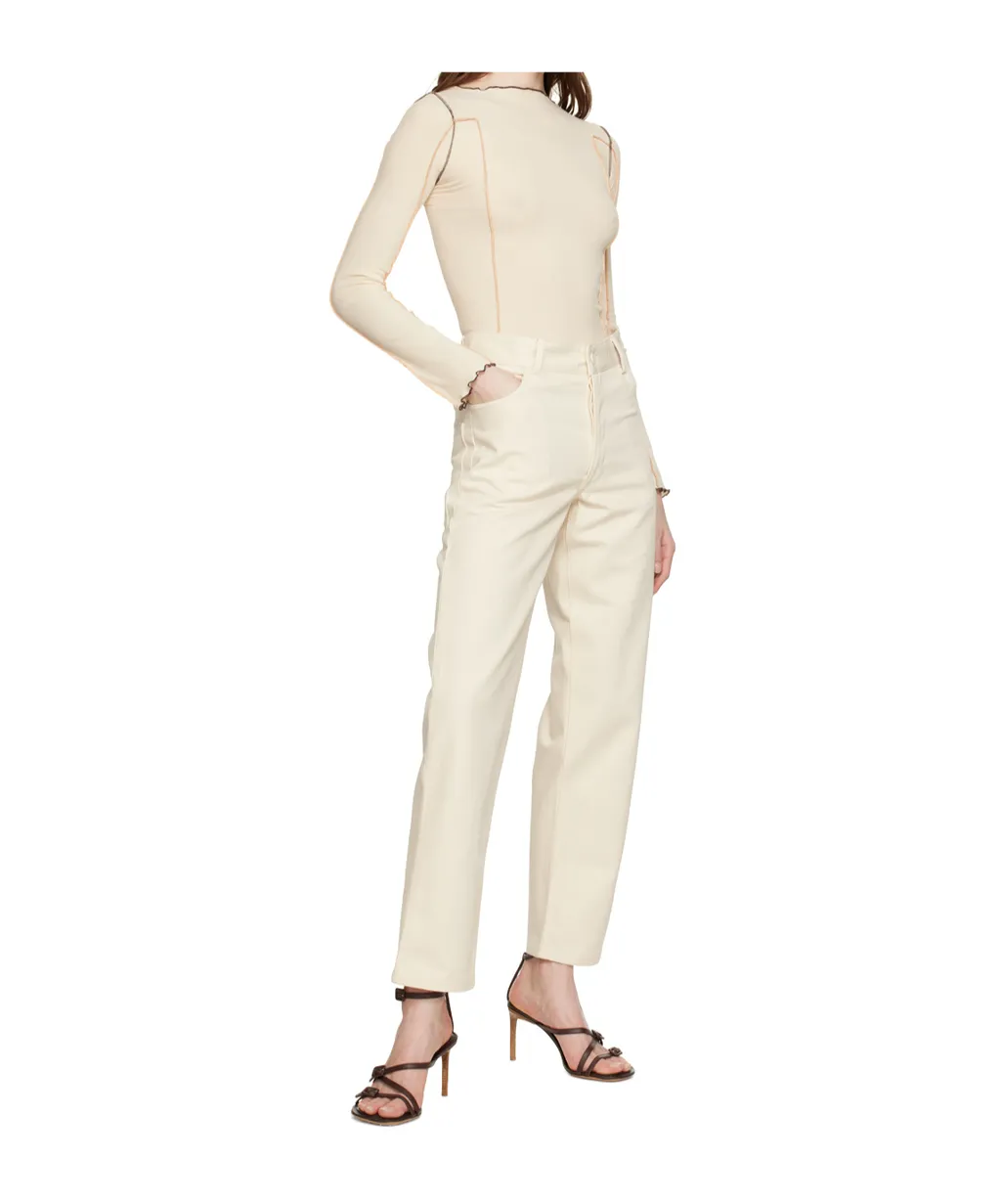 Low-Rise Denim Trousers