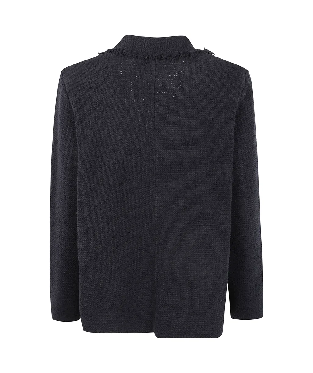 Long-Sleeved Knitted Cardigan
