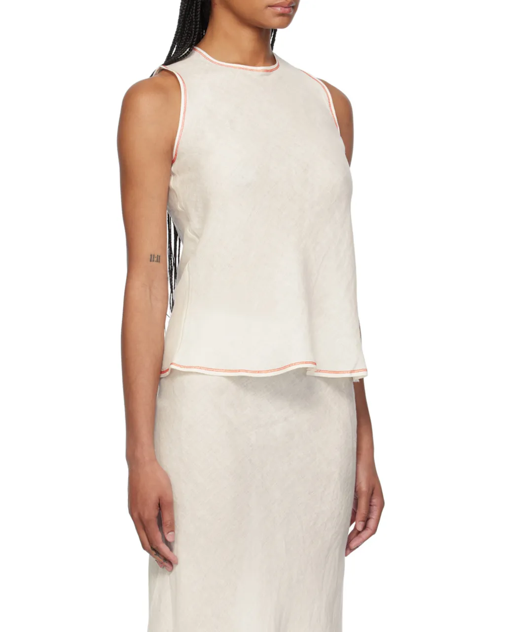 Contrast-Sewn Vest