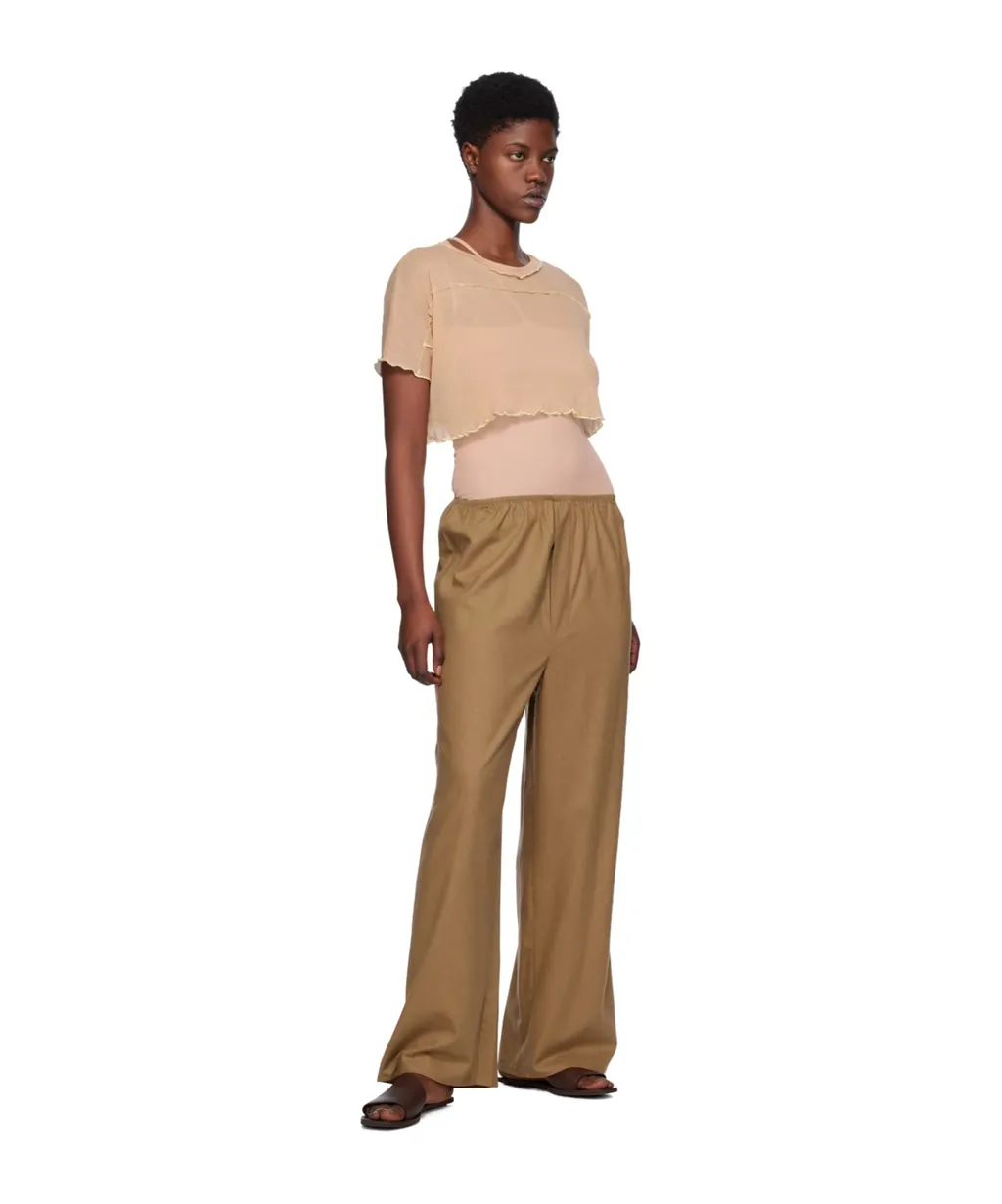 Short T-Shirt With Fungus Edge