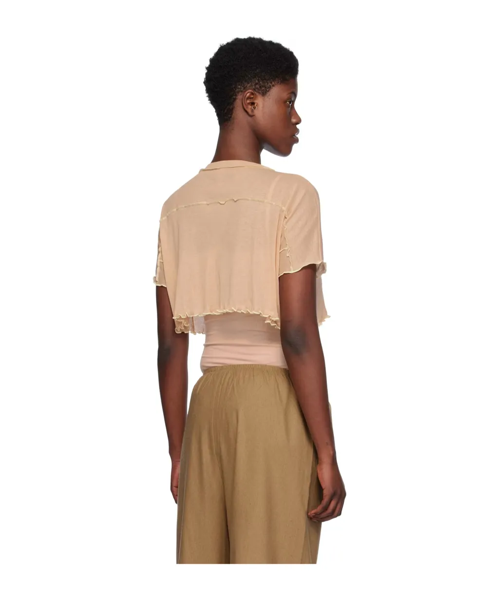 Short T-Shirt With Fungus Edge