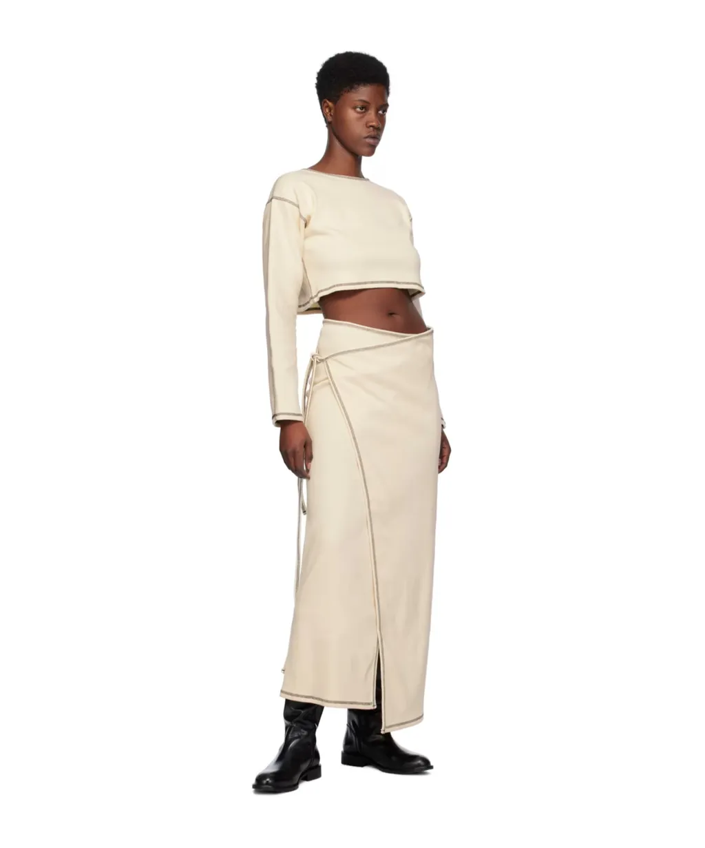 Round Collar And Long-Sleeved T-Shirt