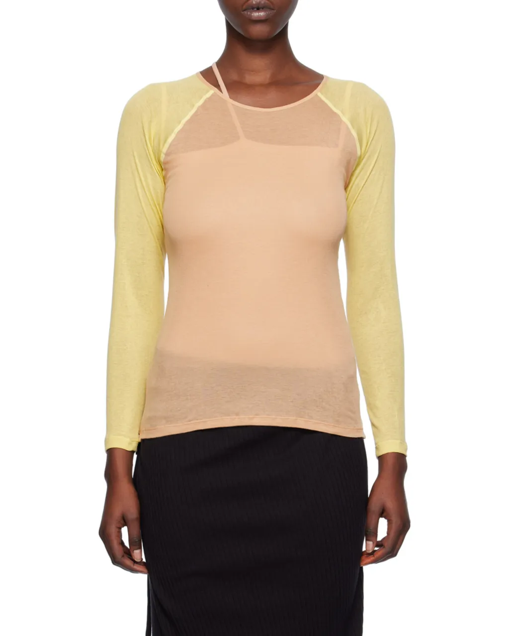 Round Collar And Long-Sleeved T-Shirt