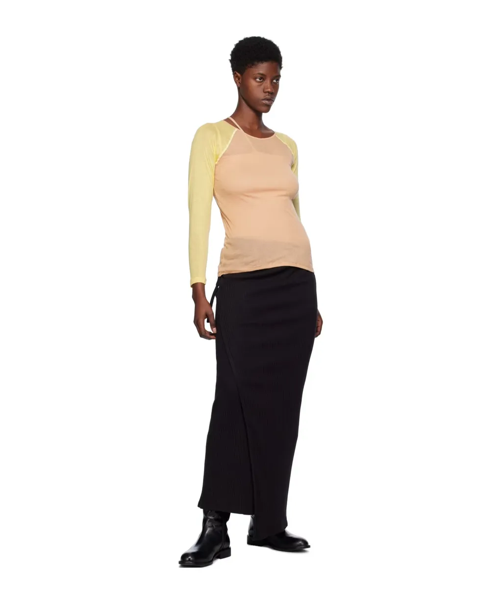 Round Collar And Long-Sleeved T-Shirt