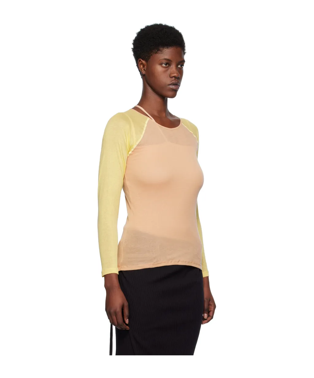 Round Collar And Long-Sleeved T-Shirt