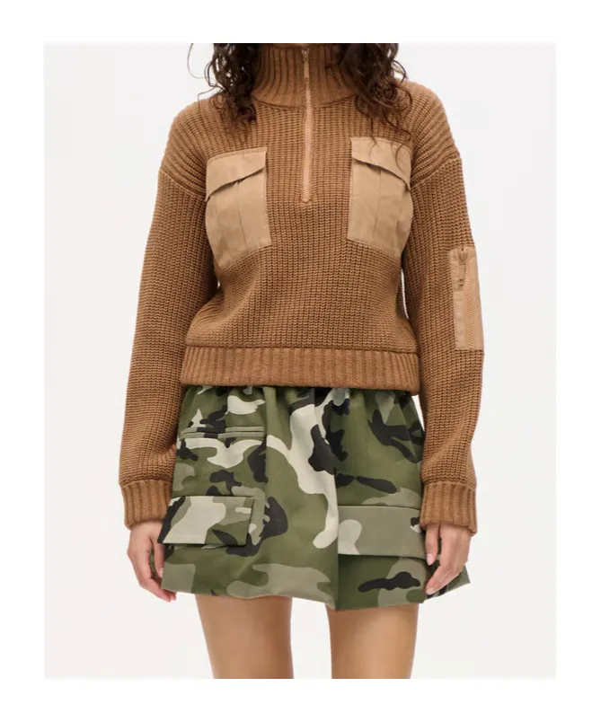 Turtleneck Zip-Up Sweater