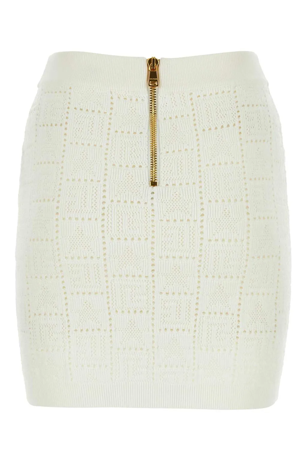 Openwork Monogram Knit Skirt