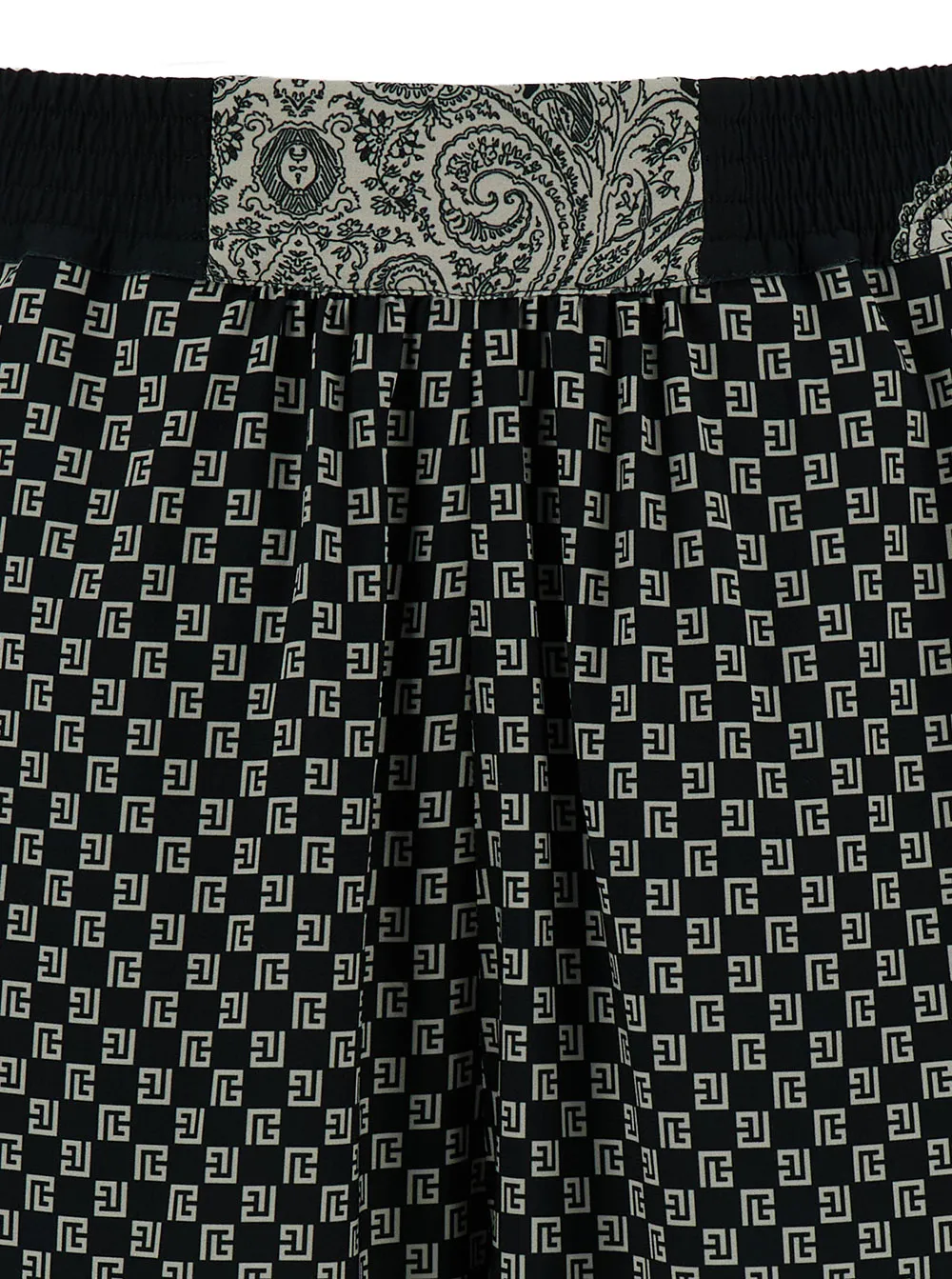 Monogrammed Paisley Drawstring Shorts