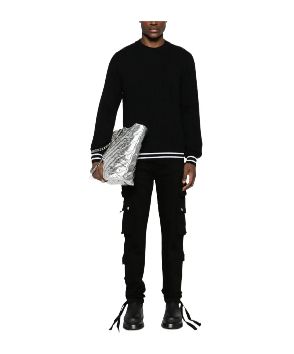 Patterned Jacquard Crewneck Jumper