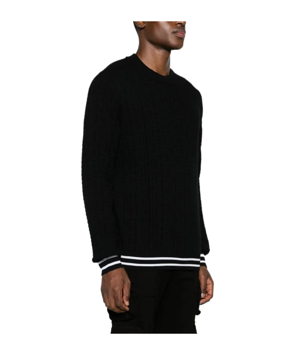 Patterned Jacquard Crewneck Jumper