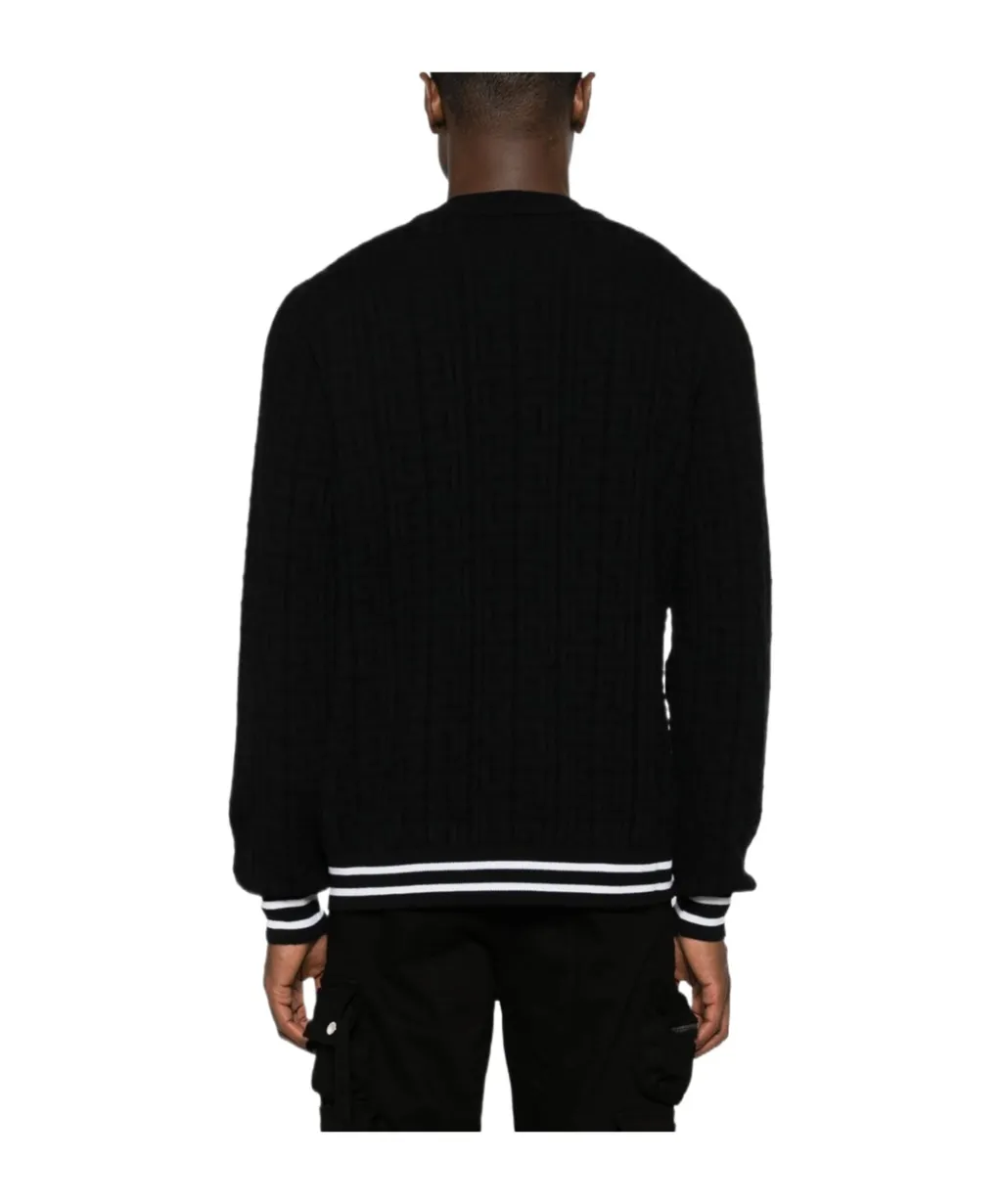 Patterned Jacquard Crewneck Jumper