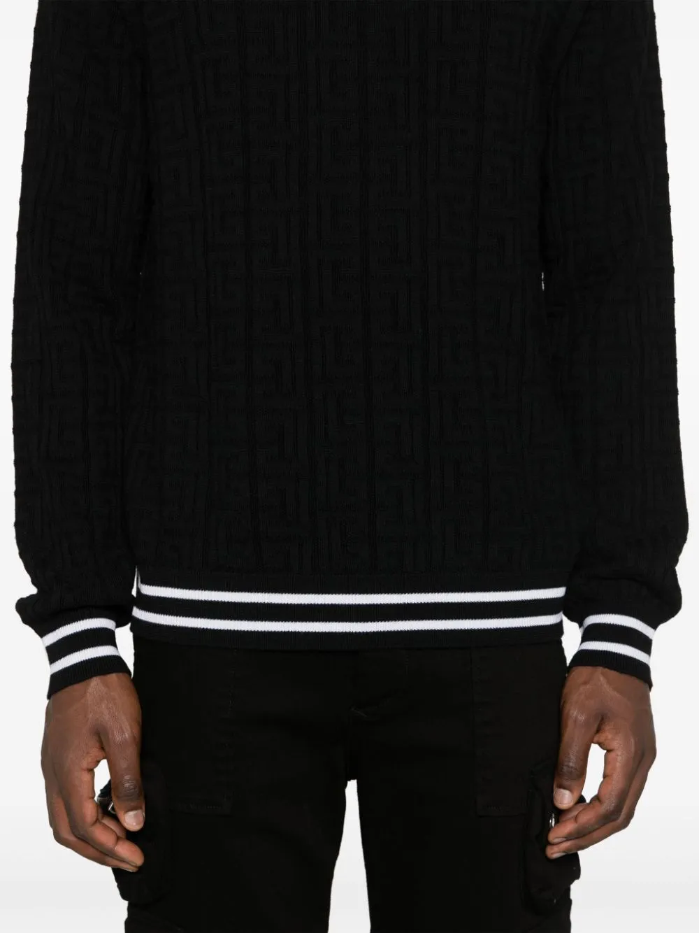 Patterned Jacquard Crewneck Jumper