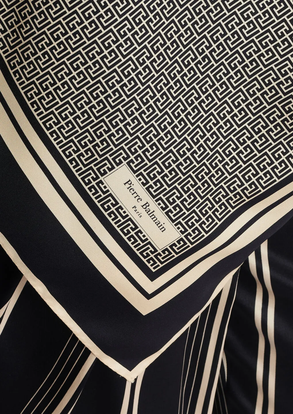 Asymmetric Monogrammed Scarf Top