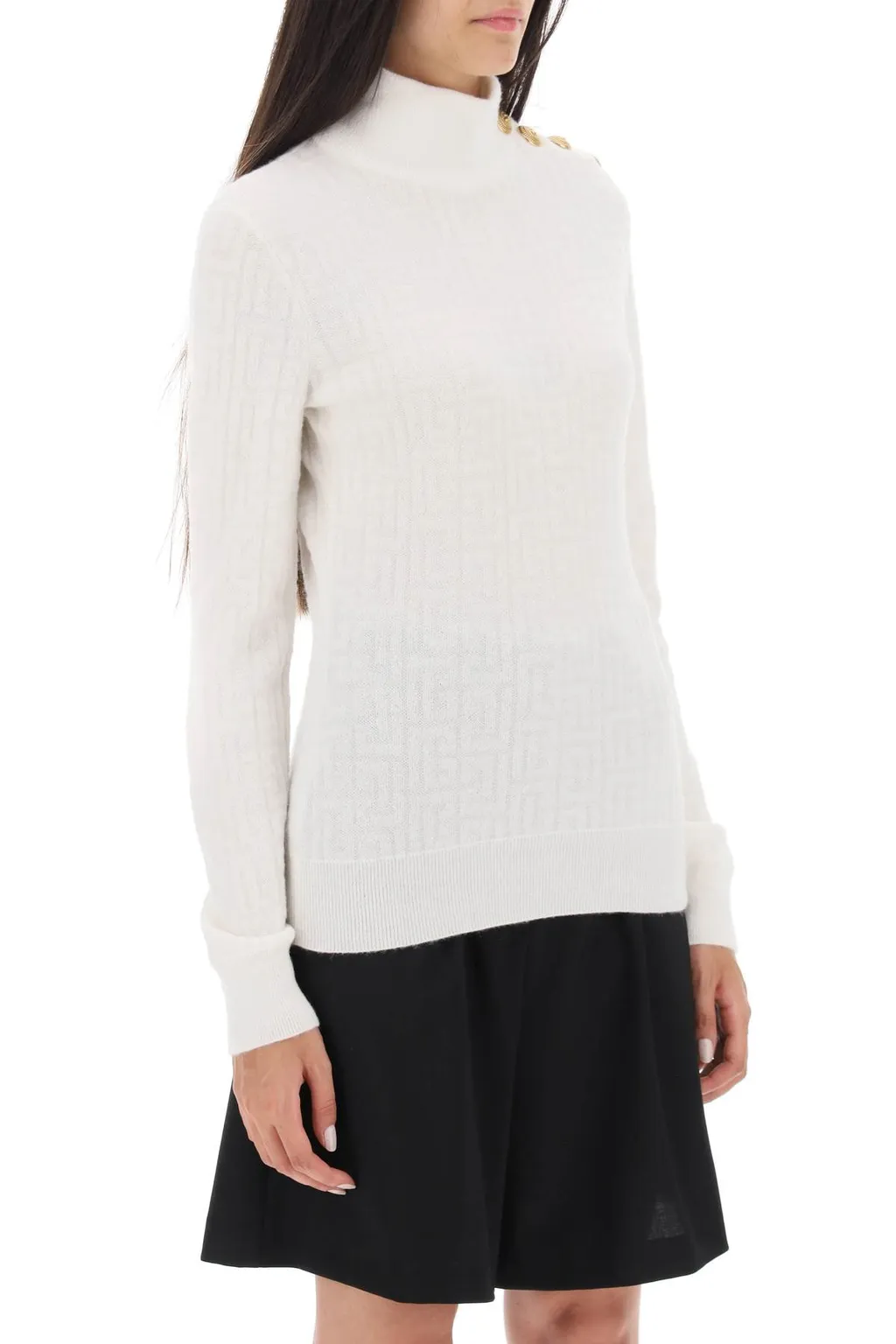 Button Detailed Long-Sleeve Knit Top